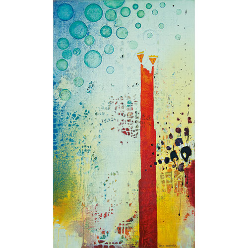 Frisch verliebt, Acryl Mischtechnik auf Leinwand, 2026, Größe: 55 x 95 cm