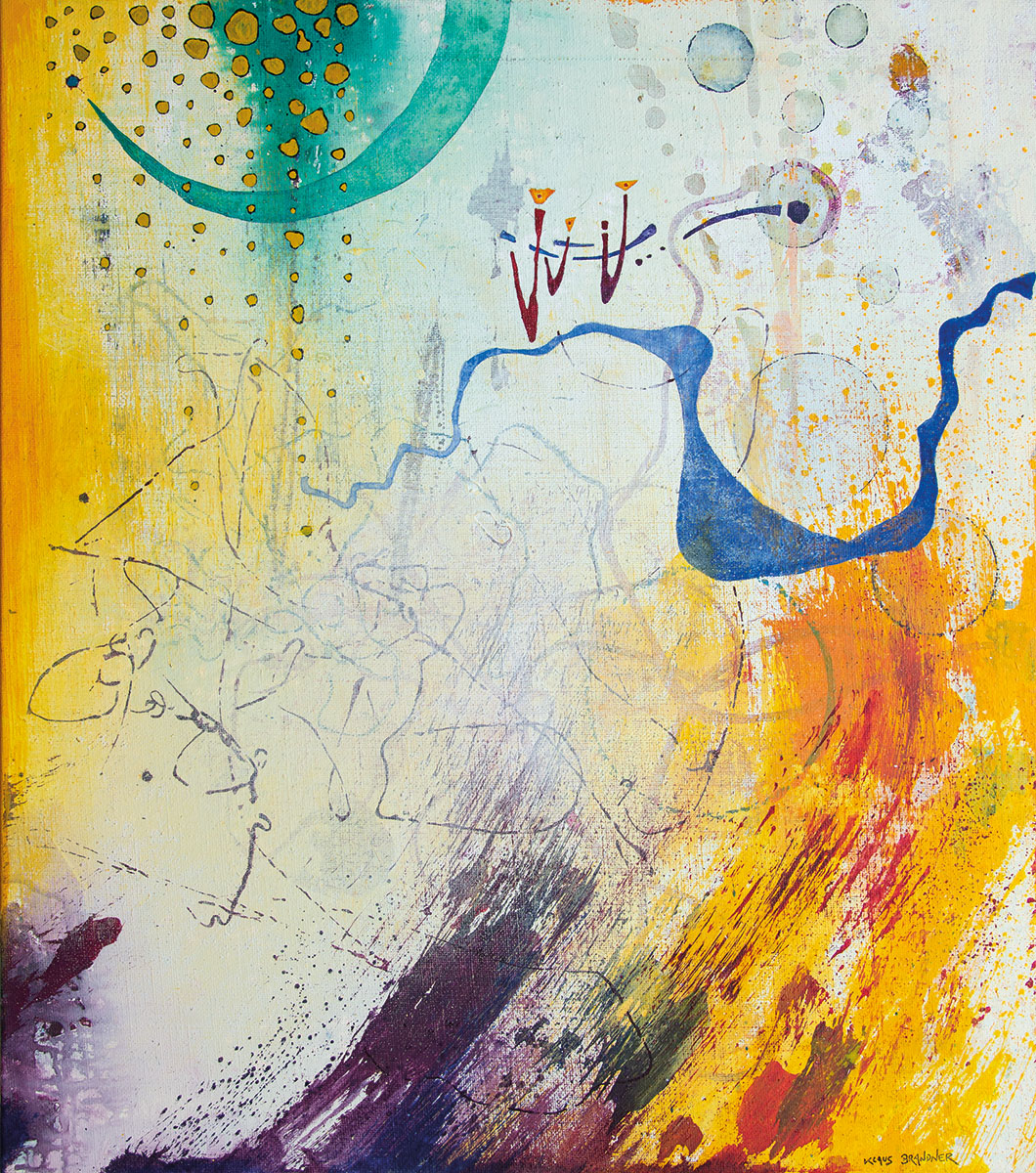 Perfect wave, Acryl Mischtechnik auf Leinwand, 2026 Größe: 85 x 95 cm