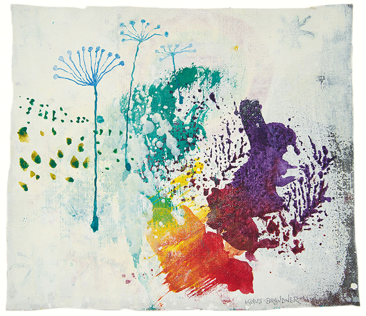 Klaus Brandner, Wie schwebend, Acryl auf Leinwand, Größe: 40 x 35 cm, signiert