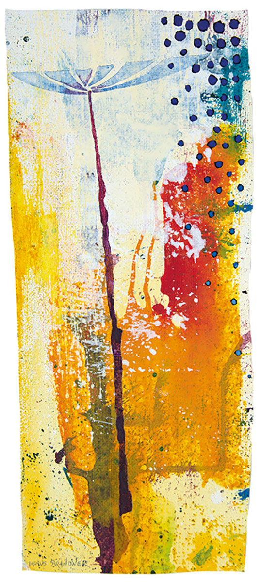 Klaus Brandner, With Love, Acryl auf Leinwand, Größe: 57 x 25 cm, signiert