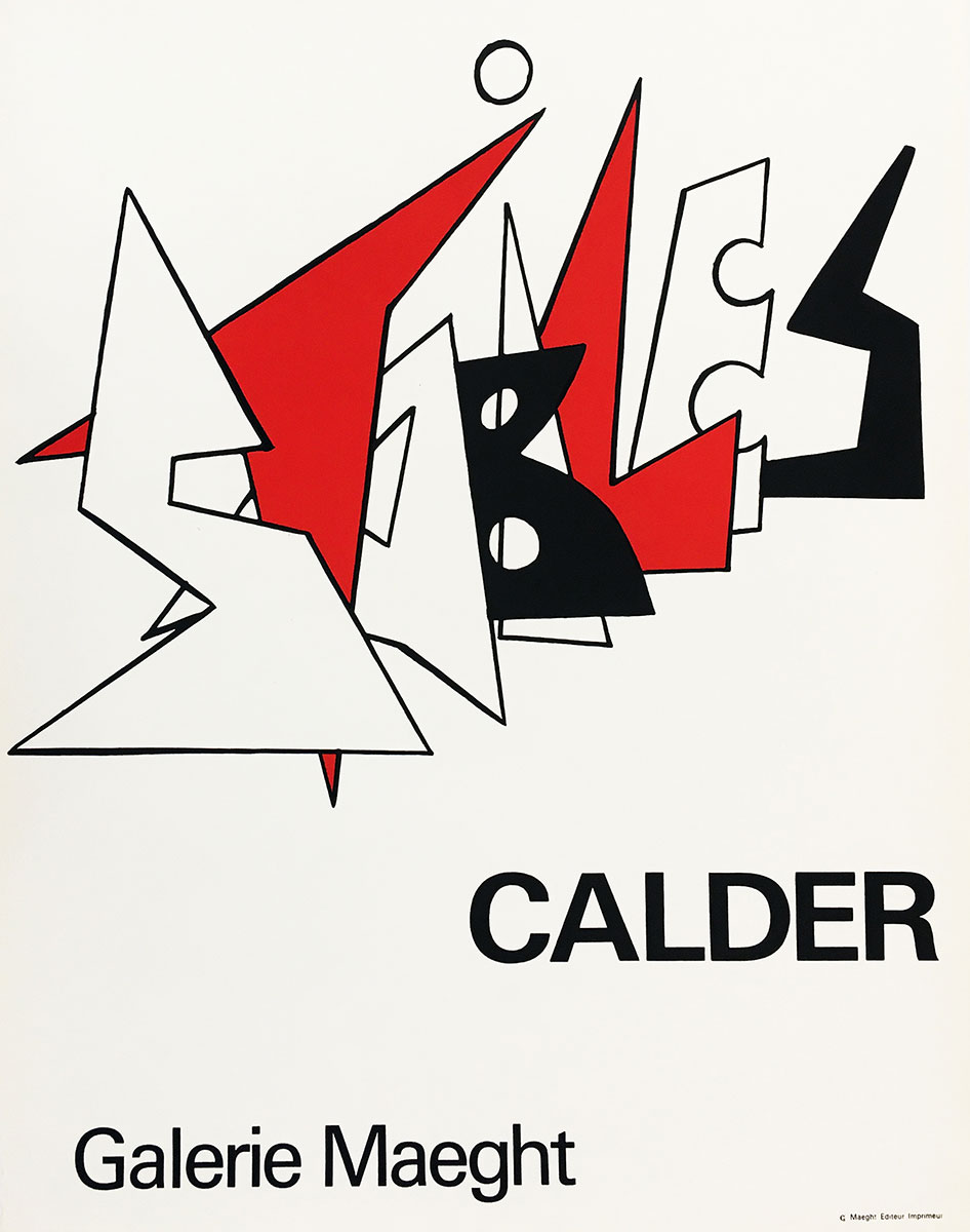 Alexander Calder, Stabiles, 1974,  Lithografie, Poster