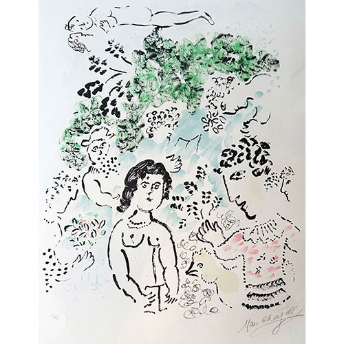 La Branche Verte / Der grüne Zweig, 1984 Farblithografie Edition: 50, Nummer: 6 Darstellungsmaß 62,2 x 48,3 cm, mit Rahmen 118 x 91 cm signiert und nummeriert mit Bleistift WV: Mourlot 1033