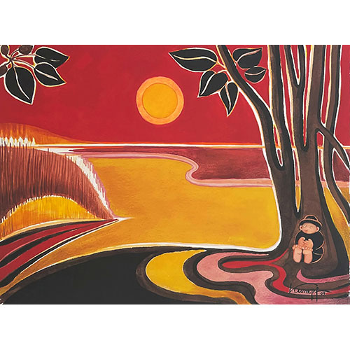 Am gelben Fluß, 2009 Gouache auf Papier signiert Größe mit Rahmen 57,5 x 68 cm Preis auf Anfrage
