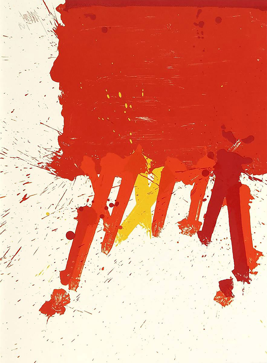 Rythmes des Calangues III, 2009  Markus Prachensky  Steinlithografie Blattgröße: 56 x 76 cm Auflage: 55/75 links unten nummeriert rechts unten signiert und datiert