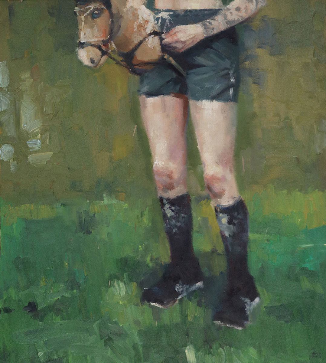 Viktors Svikis, horseshoe, 2025, Öl auf Leinwand, 80 x 70 cm