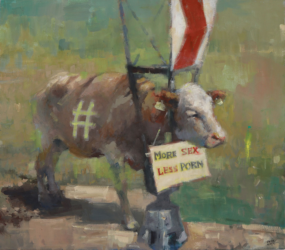 Viktors Svikis, More or Less, 2025, Öl auf Leinwand, 70 x 80cm