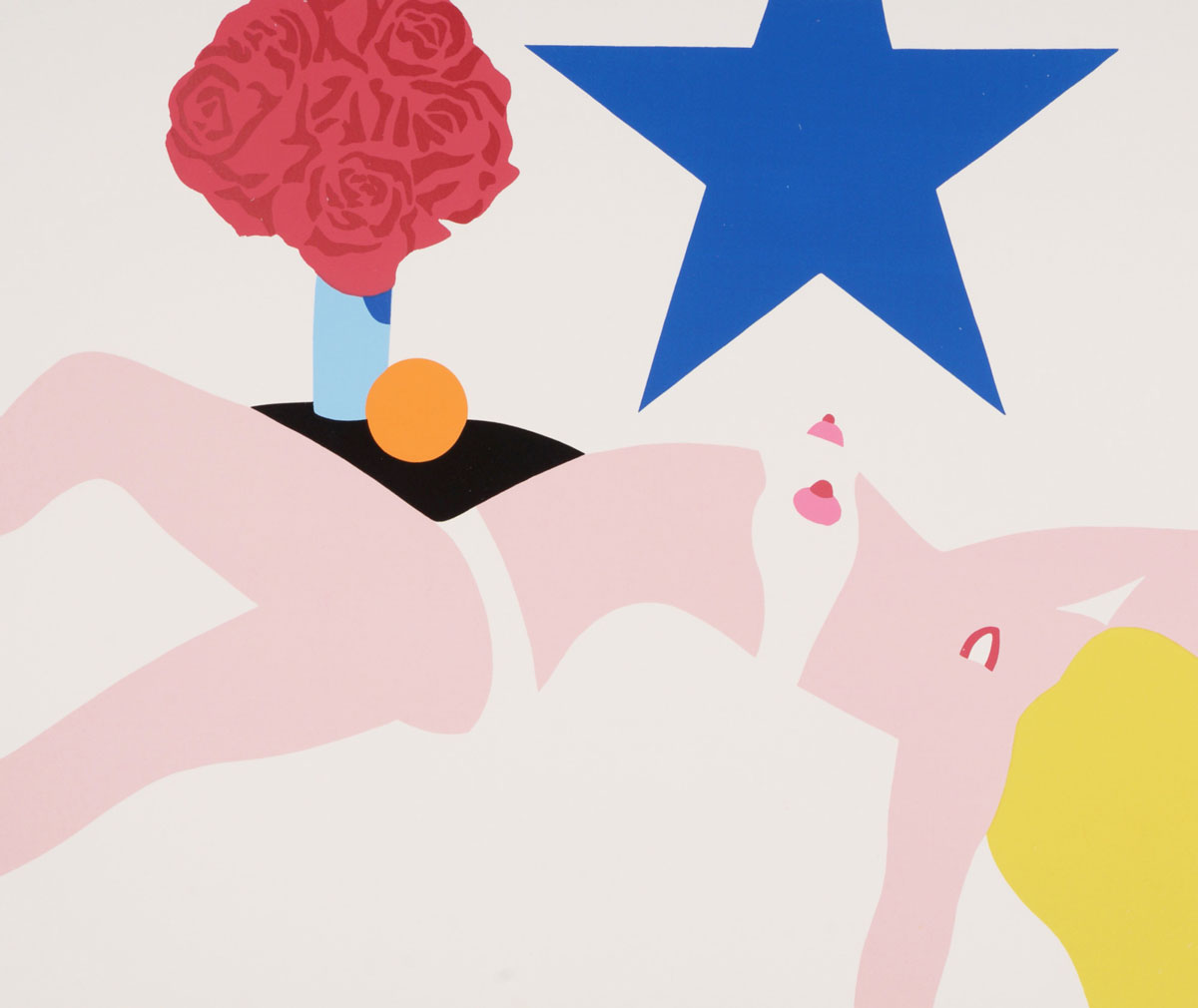 Der große amerikanische Akt, 1968  Original-Siebdruck auf Papier Bild 39,2 x 38 cm / mit Rahmen 62 x 52 cm Auflage: 300 Exemplare