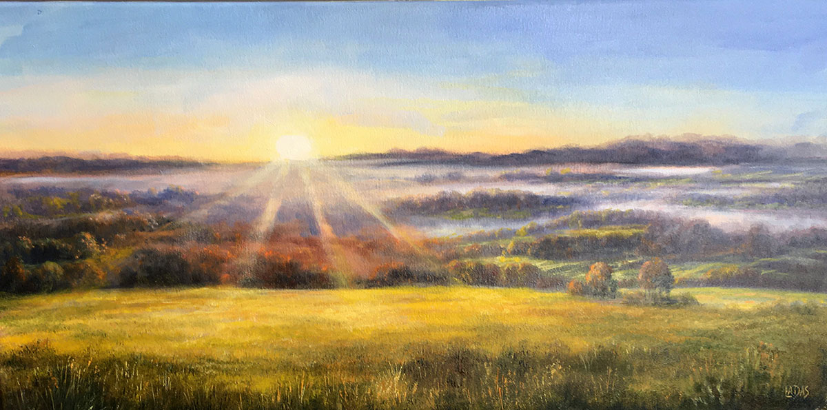 Anneliese Ladas Öl auf Leinwand Original, signiert 80 x 40 cm
