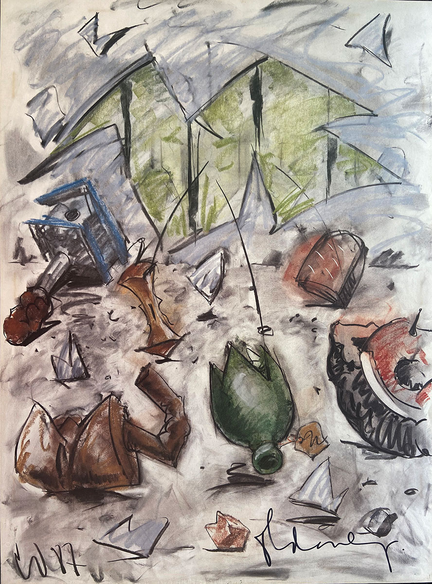 claes oldenburg  The Haunted House, 1987 Farboffsetdruck gerahmt 103,5 x 73,6 cm Auflage: 100 Exemplare ohne Schrift handsigniert unten rechts